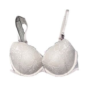 Victoria’s Secret Sexy Tee Lace Push Up Bra 34D Nude Tan Demi Lined